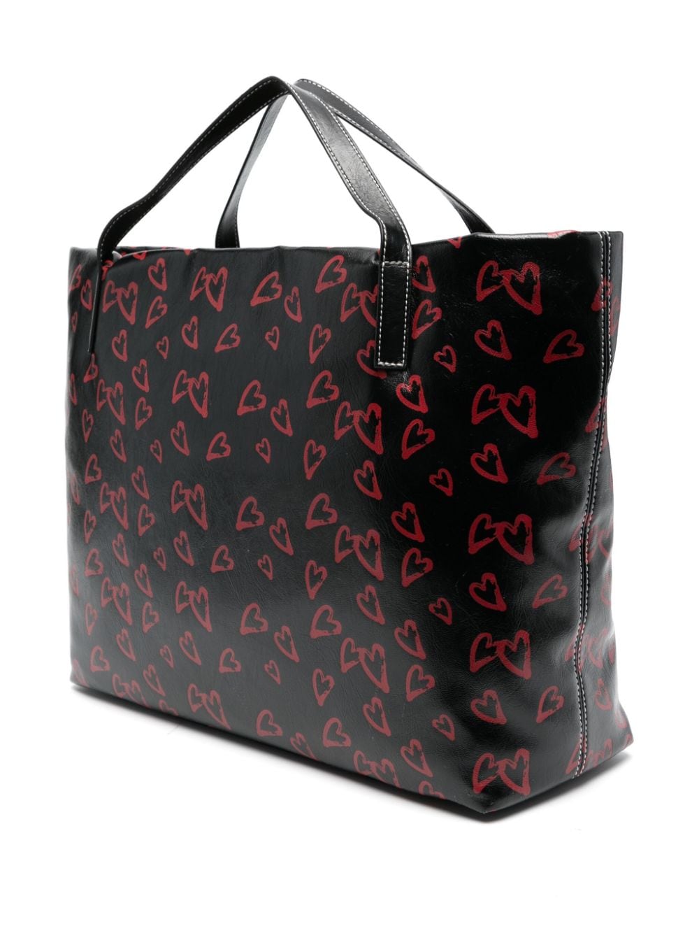 Shop Love Moschino Heart-print Tote Bag In 黑色