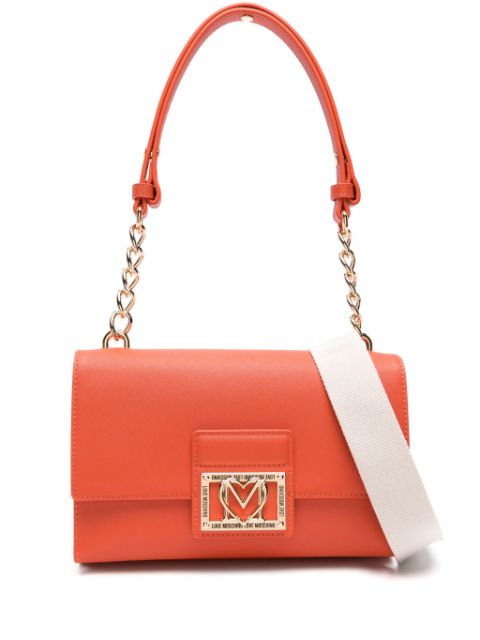 Love Moschino logo-plaque chain-link shoulder bag