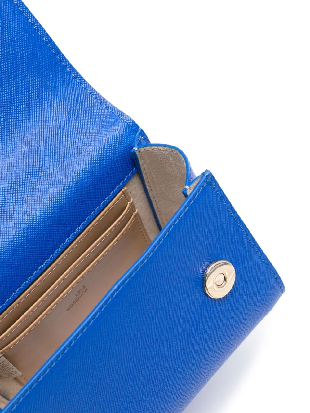 Shop Love Moschino Logo-plaque Tote Bag In Blau