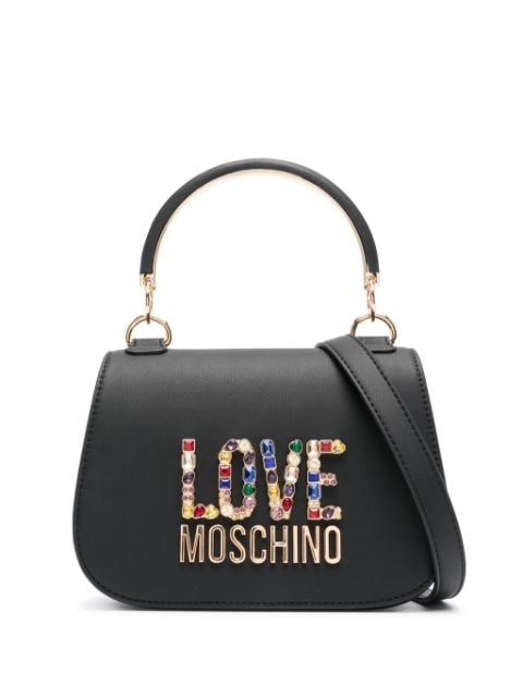 Love Moschino crystal logo-embellished tote bag