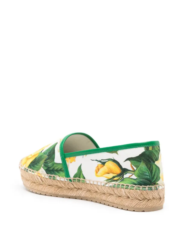 Dolce & Gabbana floral-print Canvas Espadrilhes - Farfetch