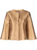 Alberta Ferretti satin cropped jacket - Gold