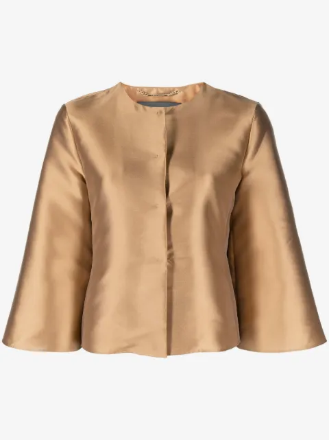 Alberta Ferretti satin cropped jacket
