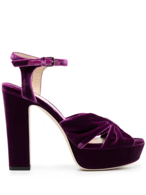 Jimmy Choo Heloise 120mm velvet sandals
