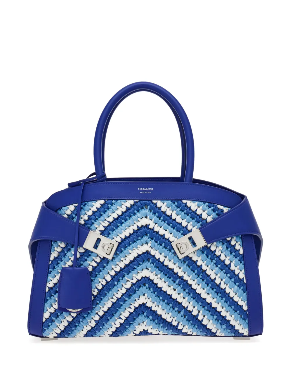 Ferragamo Small Hug Tote Bag In Blue