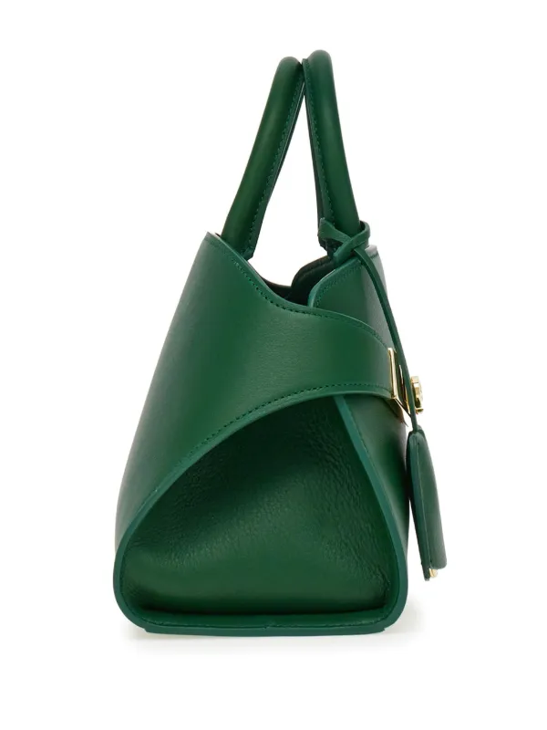 Ferragamo Mini Hug Leather Tote Bag | Green | FARFETCH