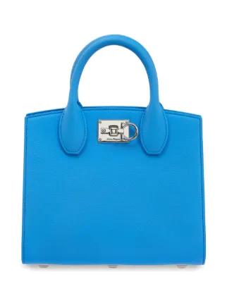 Ferragamo Studio Box ハンドバッグ S | ブルー | FARFETCH JP