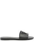 Dolce & Gabbana logo-embossed cut-out slides - Black