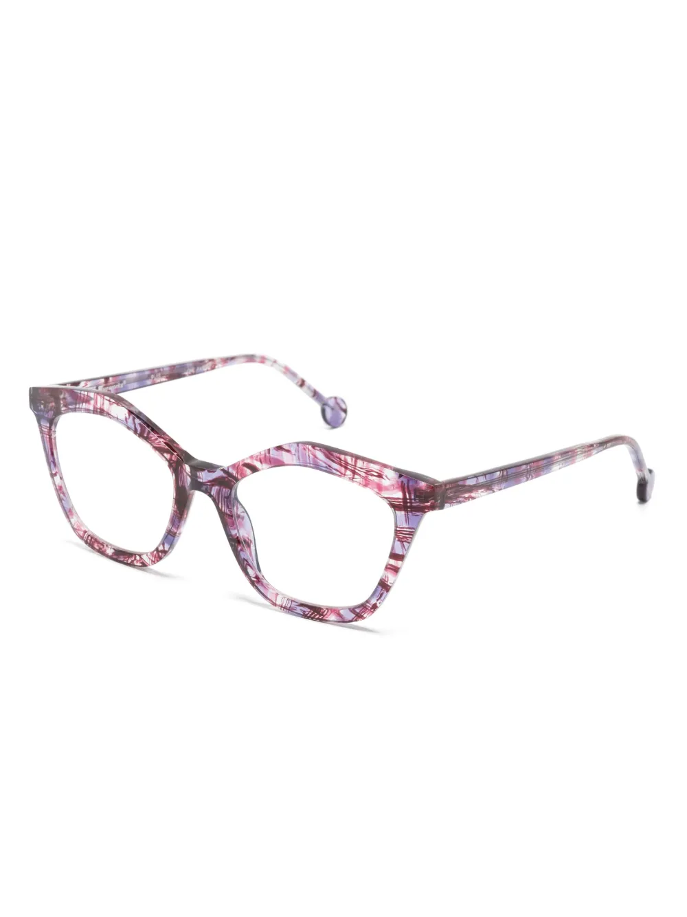 L.A. EYEWORKS Palapa bril met vierkant montuur - Roze