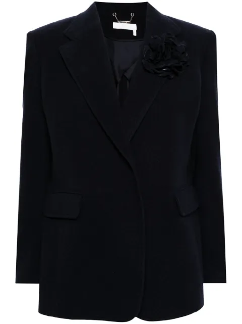 Chloé brooch-detail single-breasted blazer