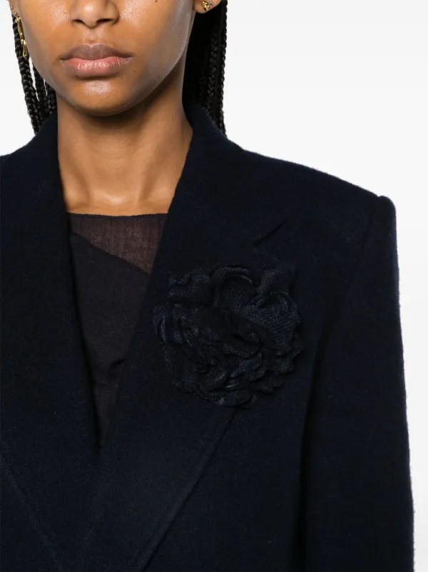 Chloé brooch-detail single-breasted Blazer Blue FARFETCH PH - Main Image