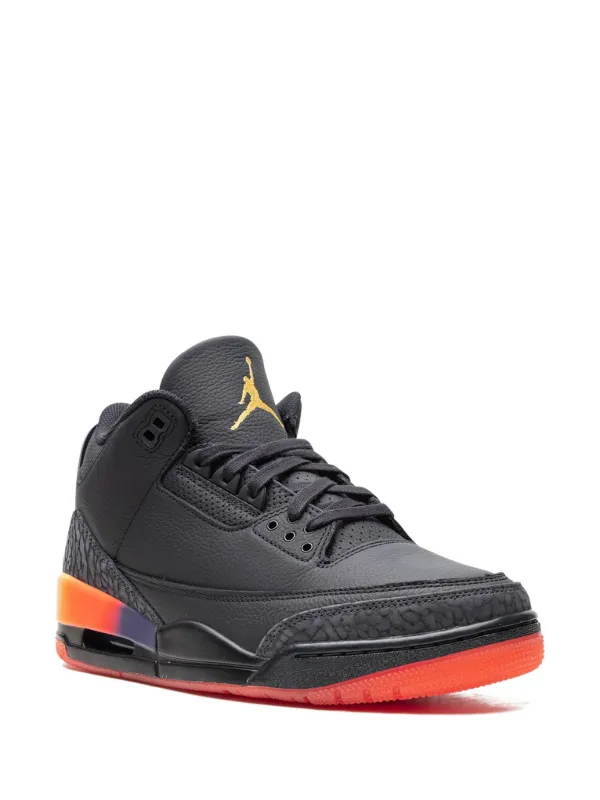 Jordan x J Balvin Air Jordan 3 Rio sneakers unisex Rubber Fabric Calf Leather 8 Black