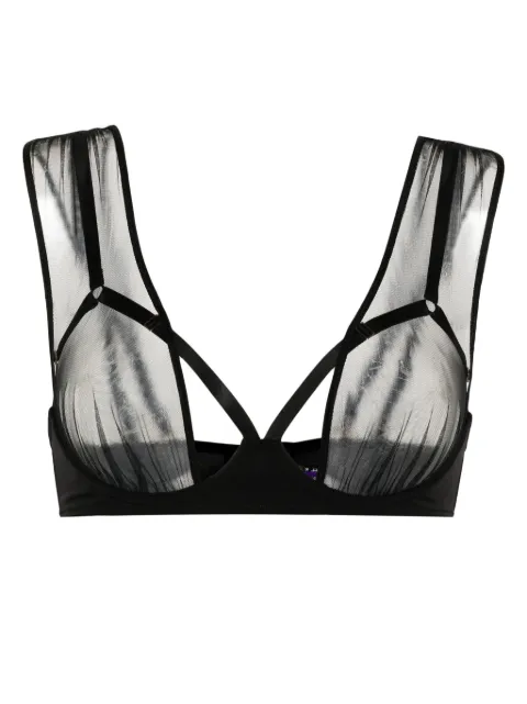 Maison Close sheer mesh-panelled bra