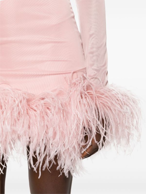 Luna Ostrich Feather Maxi Skirt