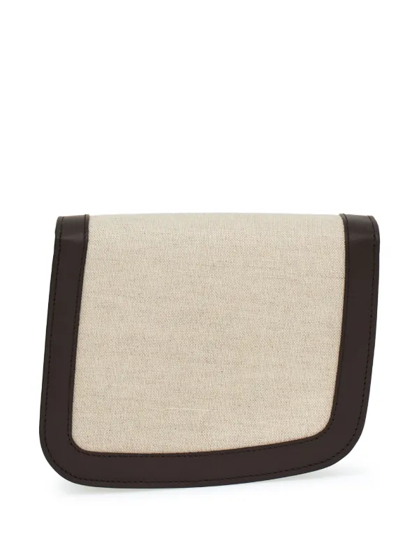 Ferragamo Medium Fiamma Canvas Crossbody Bag | Neutrals