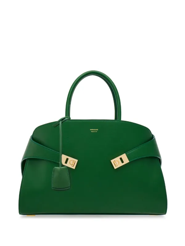 24AW new/FERRAGAMO ハグミディアムトートバッグ Bag Green 24AW new/FERRAGAMO ハグミディアムトートバッグ Bag Green