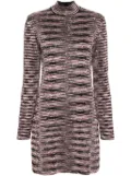 Missoni sequin-embellished zigzag mini dress - Pink