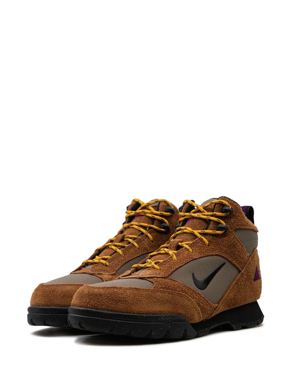 Shop Nike Acg Torre Panelled Boots In Brown