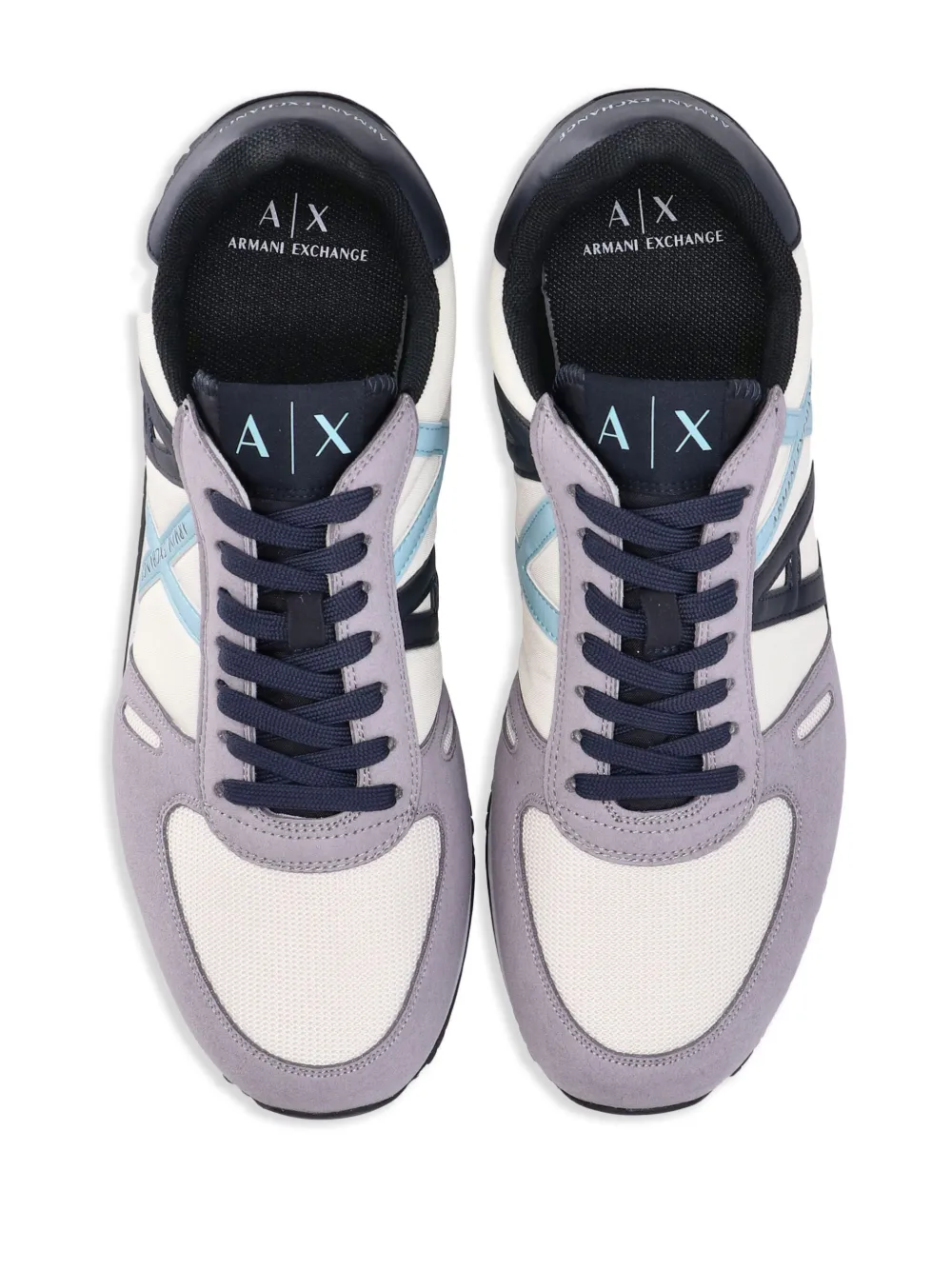 Armani Exchange logo-print Panelled Sneakers - Farfetch