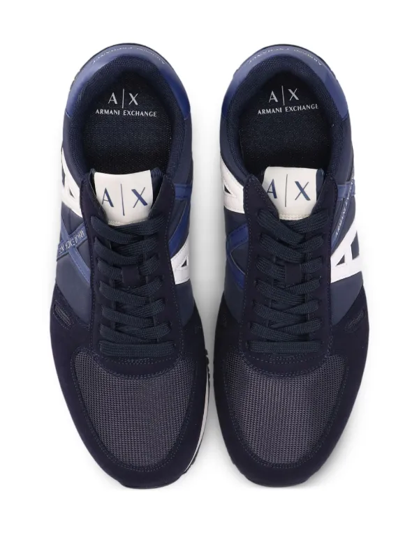 Armani Exchange AX Panelled lace-up Sneakers - Farfetch