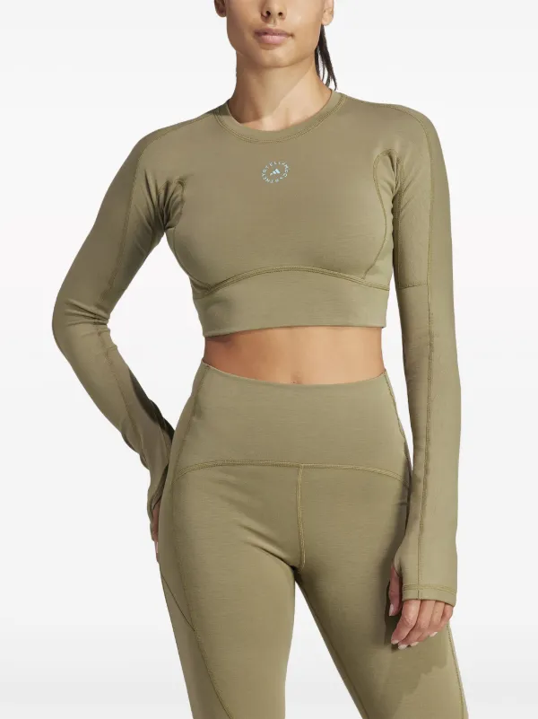 Adidas By Stella McCartney True Strength Cropped Top Green FARFETCH CA