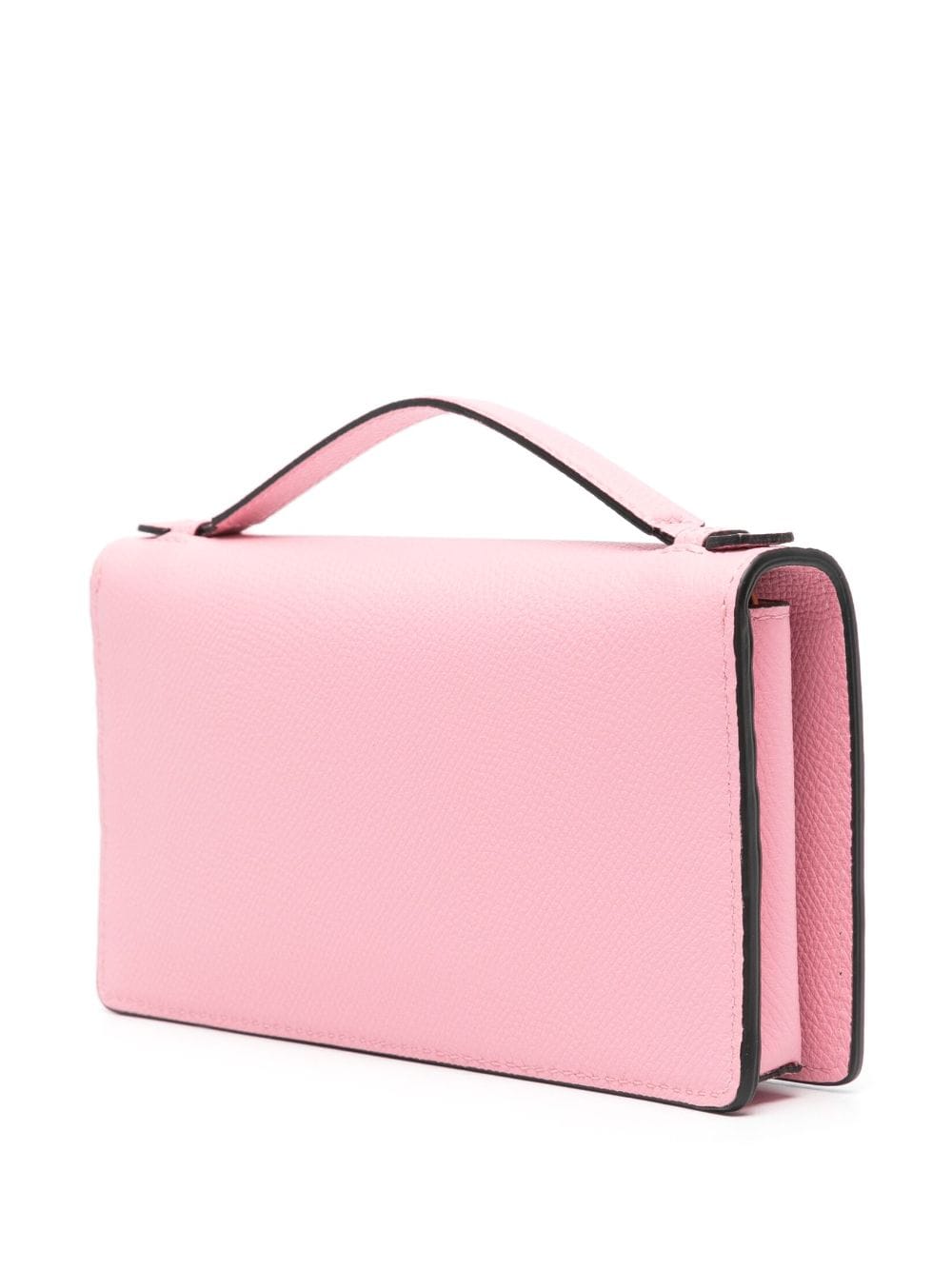 Shop Valentino Vlogo Signature Leather Crossbody Bag In Pink