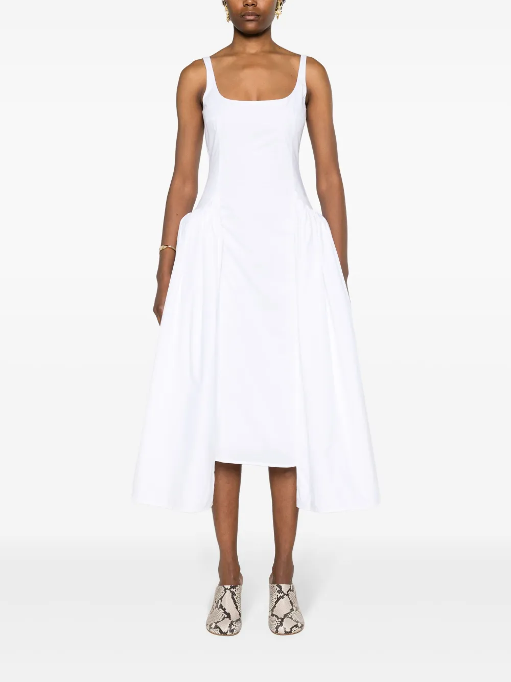 Image 2 of 16Arlington Vezile draped-panels poplin dress