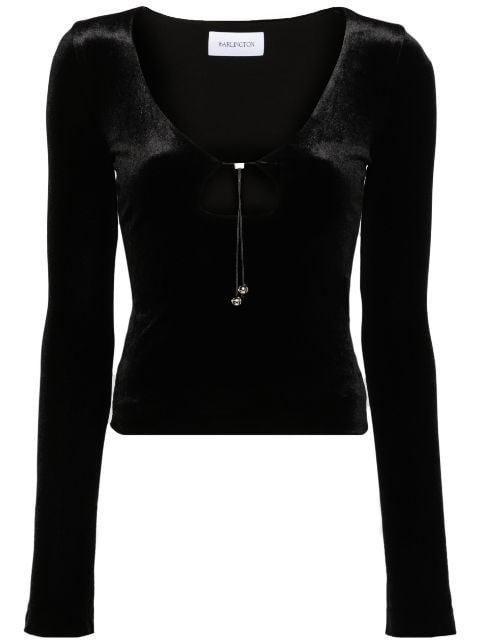 16Arlington Solaris cut-out velvet top