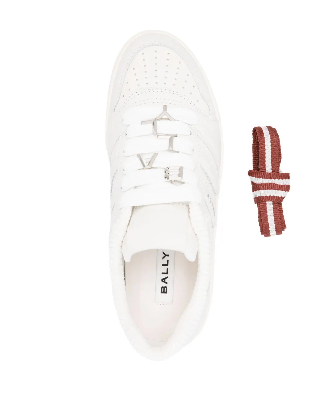 Shop Bally Royalty Leather Sneakers In Weiss