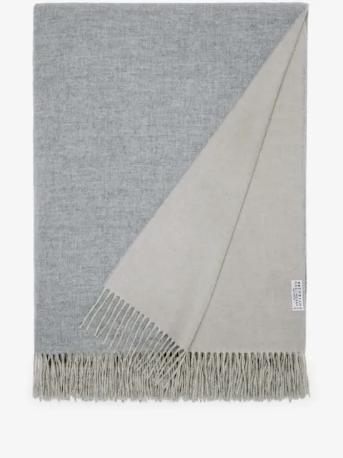 Brunello Cucinelli fringed cashmere blanket