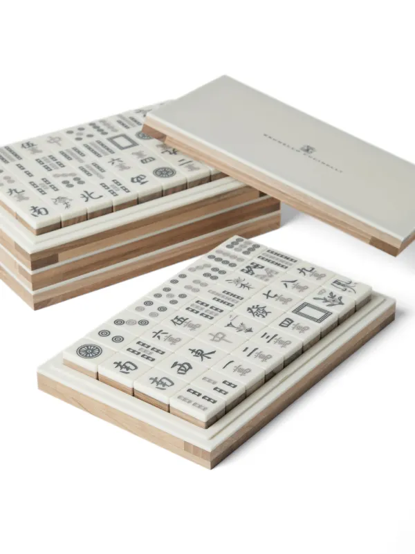 Brunello Cucinelli Wooden Mahjong Set | Neutrals | FARFETCH
