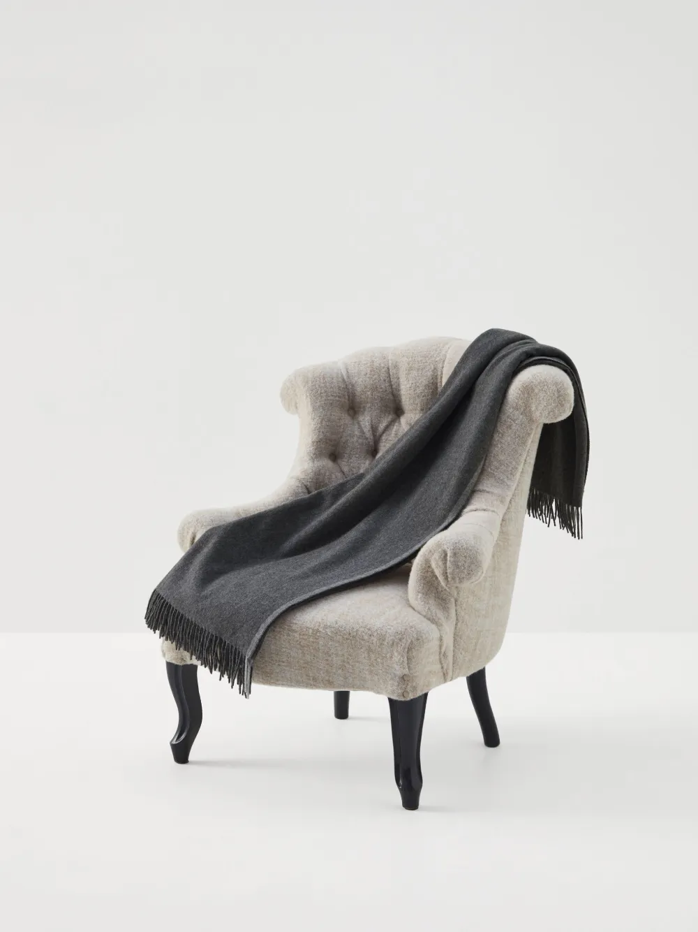 BRUNELLO CUCINELLI FRINGED CASHMERE THROW