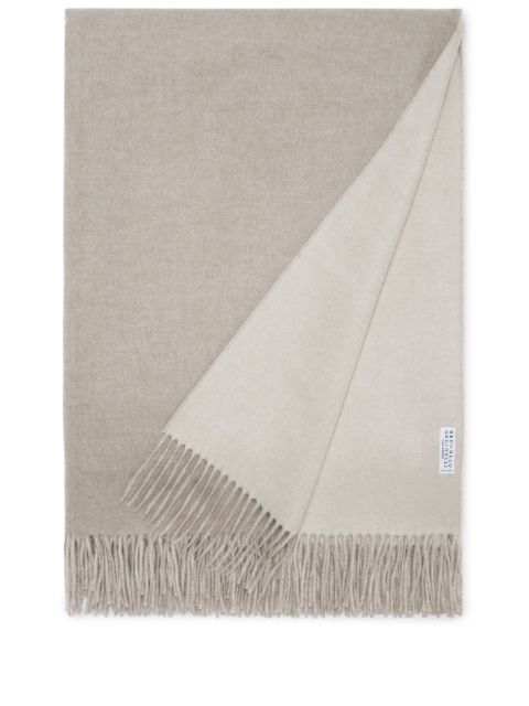 Brunello Cucinelli fringed cashmere blanket