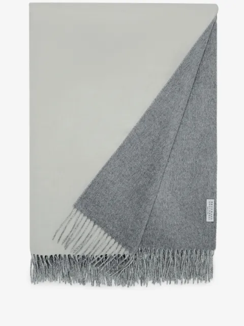 Brunello Cucinelli two-tone silk blanket