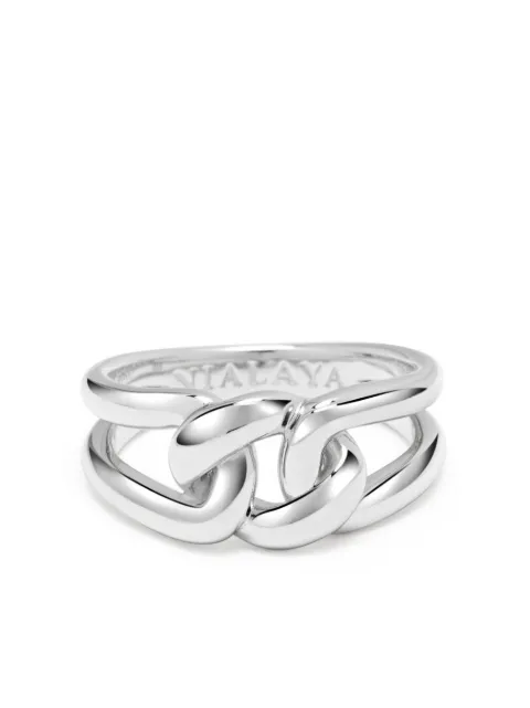 Nialaya Jewelry logo-engraved knotted ring