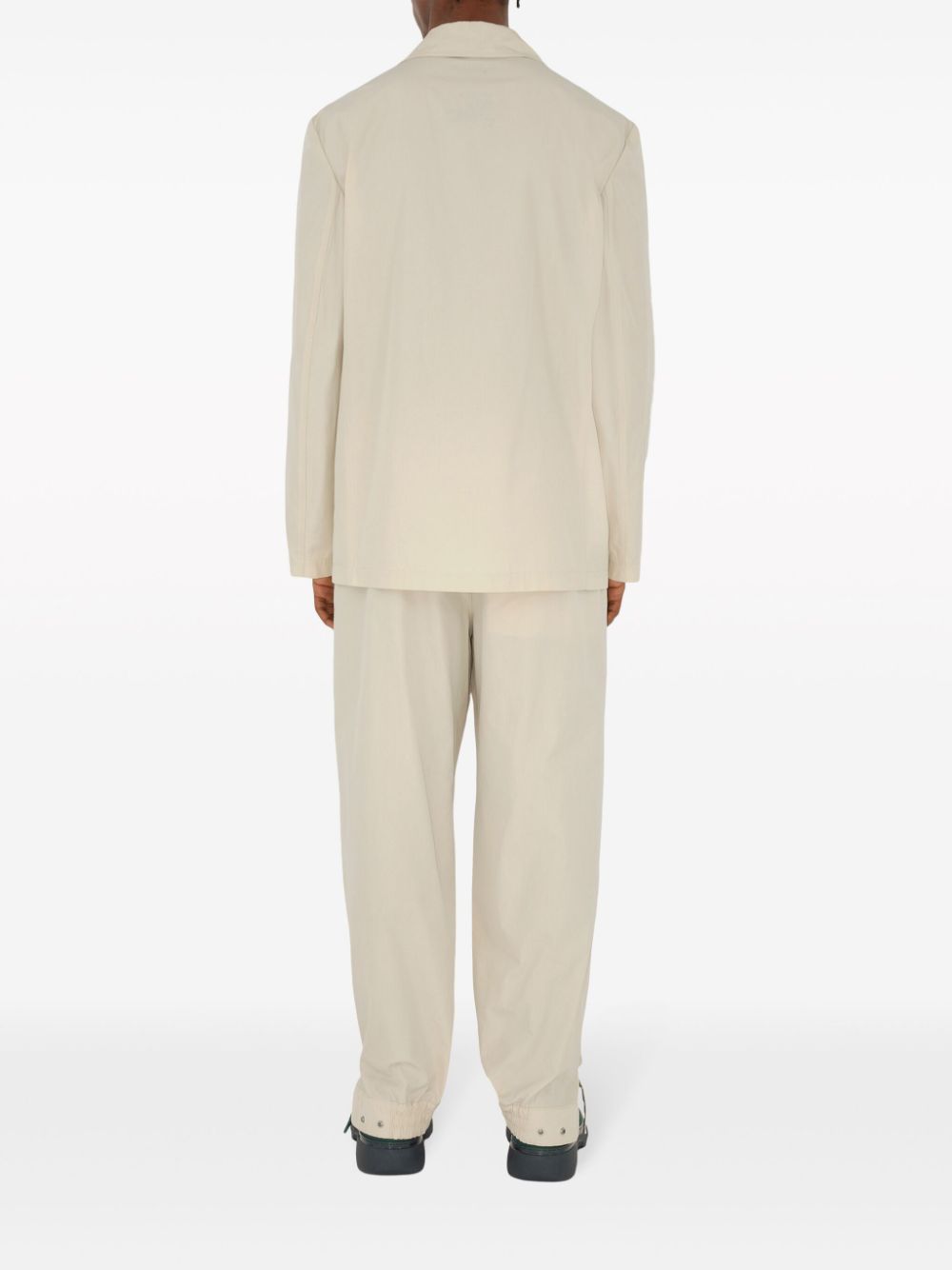 Shop Burberry Straight-leg Tailored Trousers In Neutrals