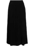 b+ab elasticated-waistband cable-knit midi skirt - Black