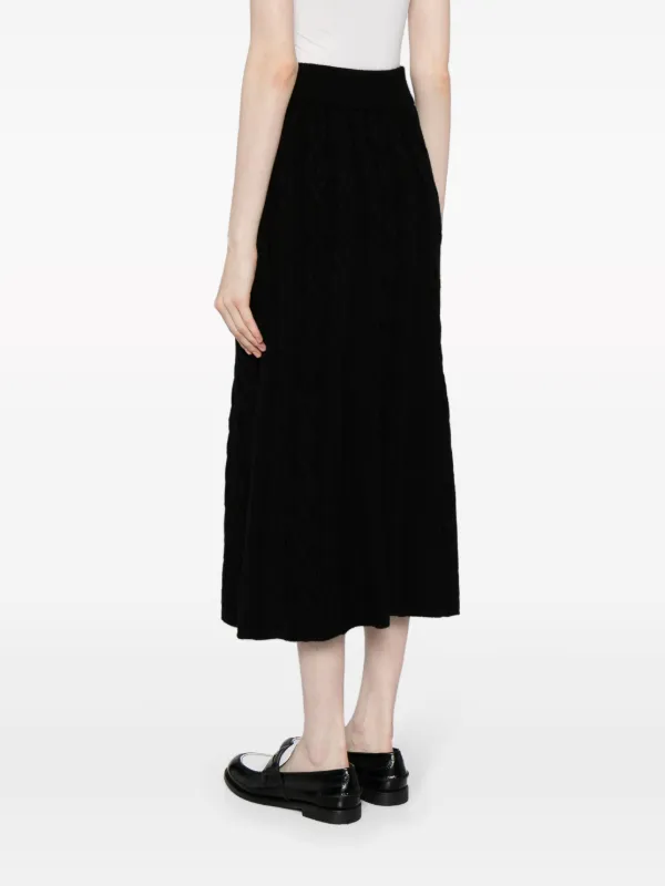 b+ab ケーブルニット スカート | ブラック | FARFETCH JP