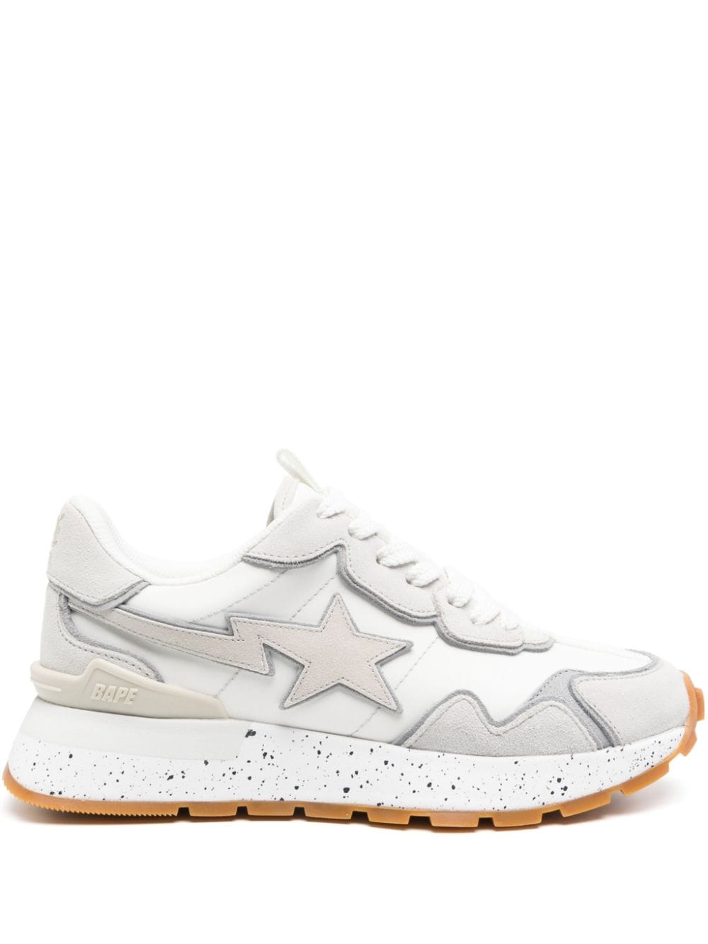 A Bathing Ape Road Sta Express #1 Panelled Sneakers In Grey