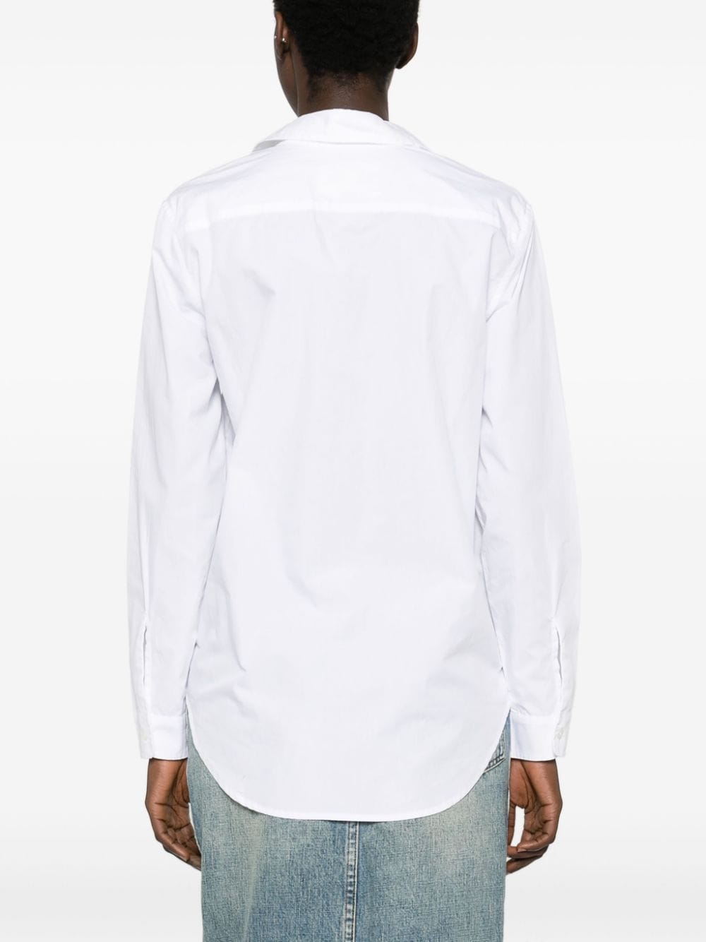 R13 Semi-doorzichtige blouse Wit