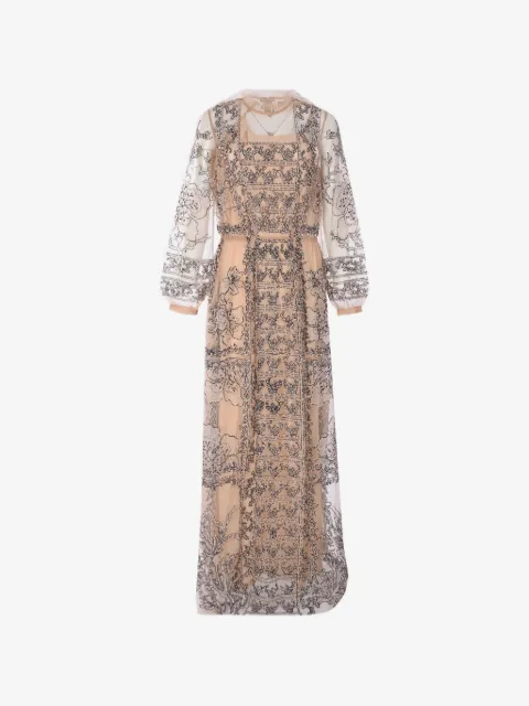 Biyan Besticktes Maxikleid aus Tüll