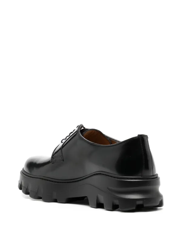 Moreschi round-toe Leather Derby Shoes Black FARFETCH IN