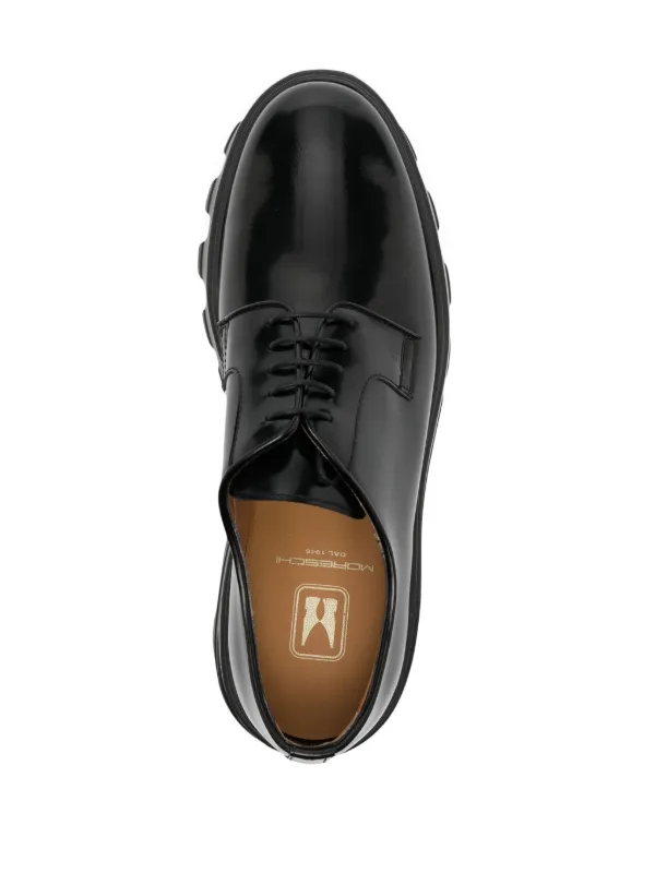 Moreschi Zapatos Derby Con Puntera Redonda | Negro | FARFETCH PE