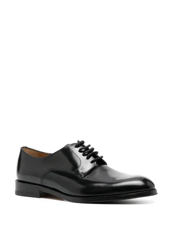 Moreschi almond-toe Leather Derby Shoes | Black | FARFETCH RO