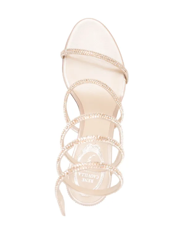 René Caovilla Cleo 60mm Sandals | Gold | FARFETCH IN