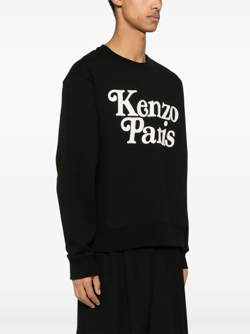 Shop Kenzo X Verdy Flocked-logo Sweatshirt In Black