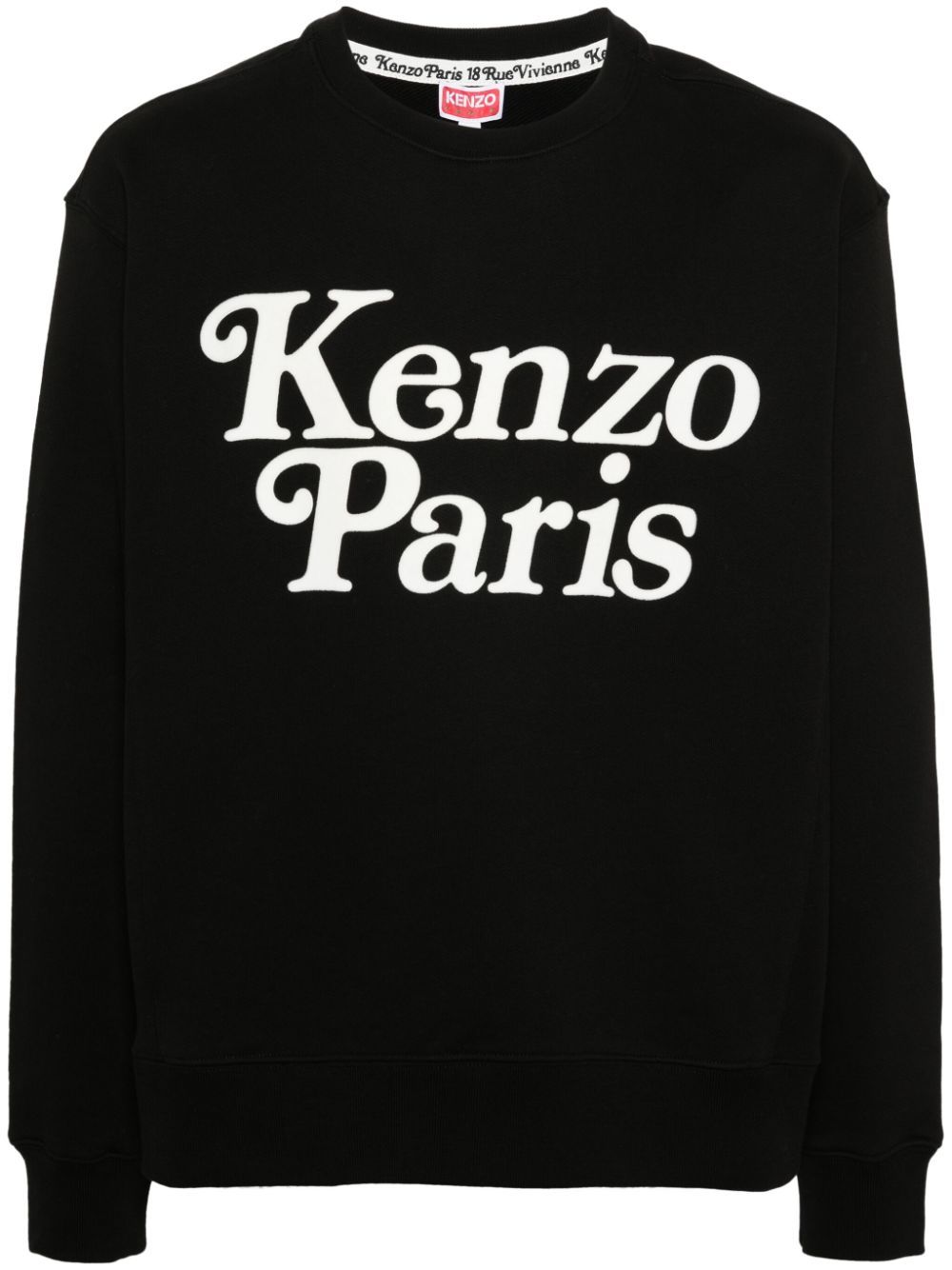 Shop Kenzo X Verdy Flocked-logo Sweatshirt In Black