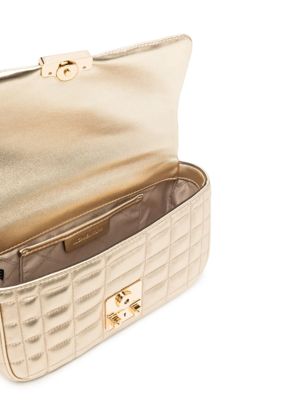 Michael Kors Tribeca gewatteerde schoudertas Goud