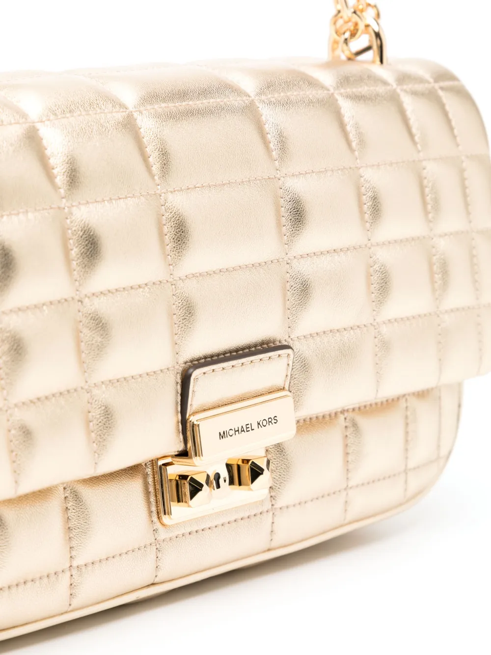 Michael Kors Tribeca gewatteerde schoudertas Goud