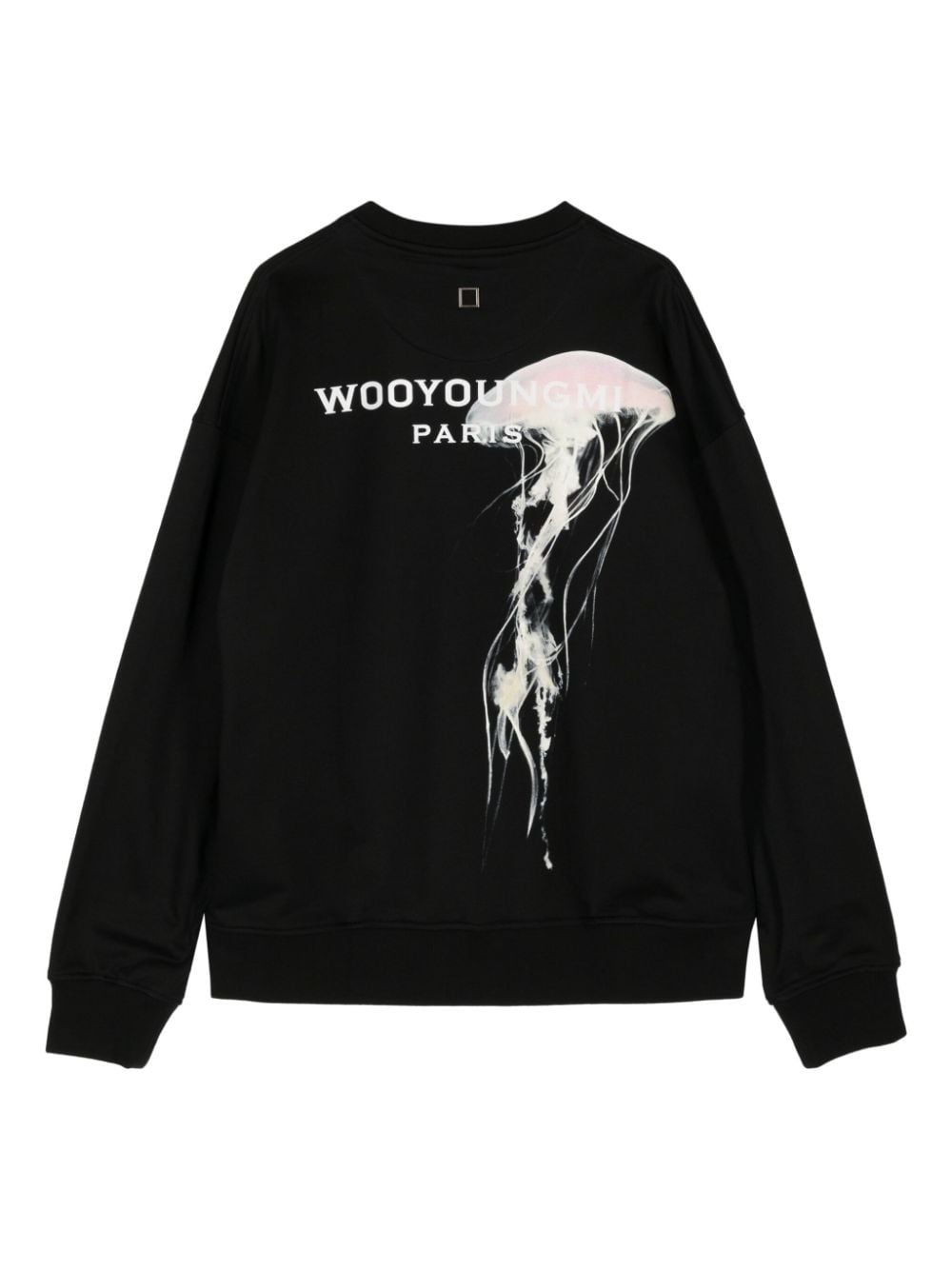 Shop Wooyoungmi Logo-print Cotton Sweatshirt In Black